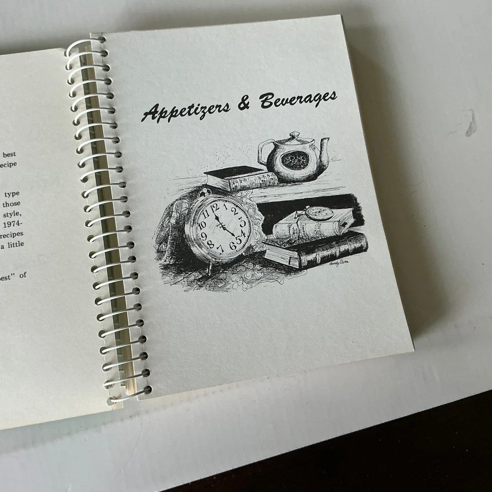 Vintage From Our House to Yours Spiral Cookbook Green Community Recipes 8.5x5.5